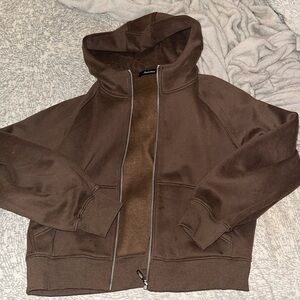 Brown  zipp uphoodie